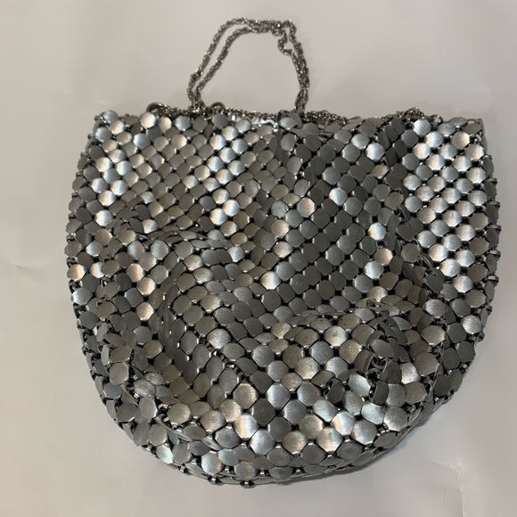 Silver metal chain mail link vintage purse - Picture 14 of 16